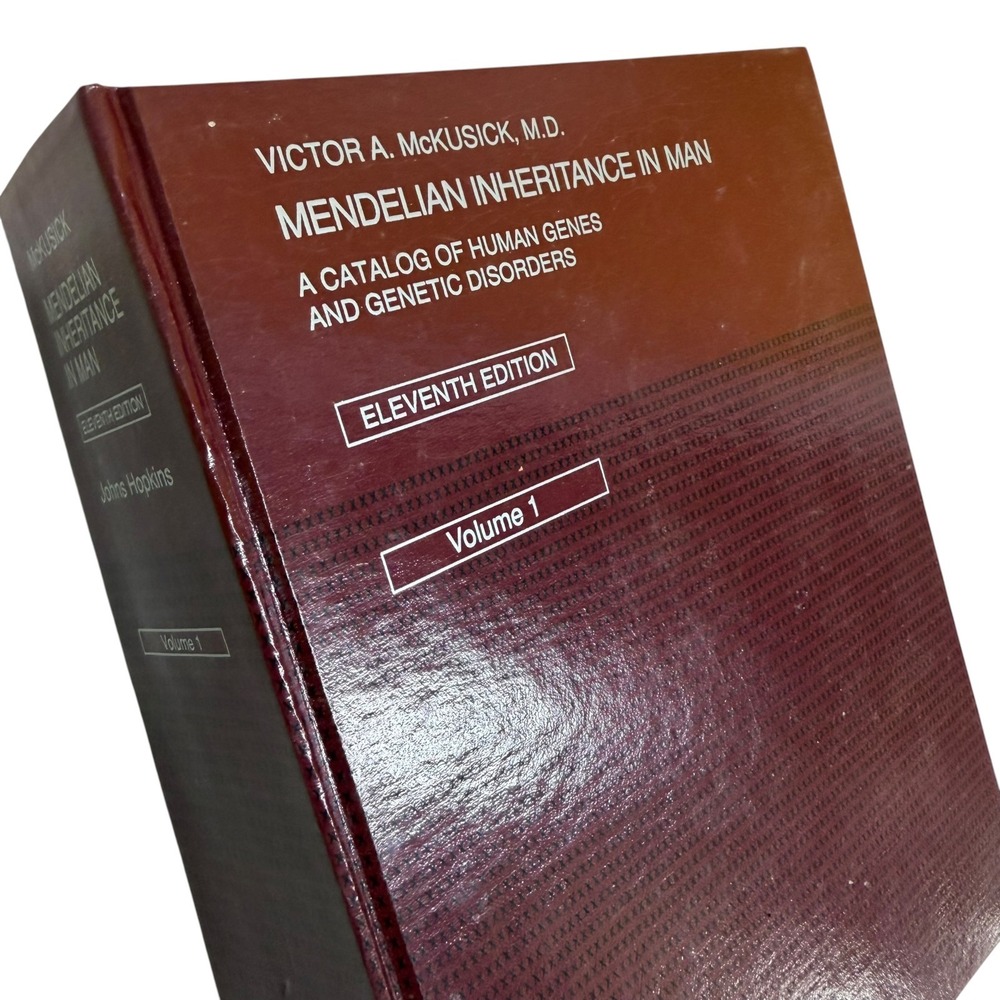 Mendelian Inheritance in Man Victor McKusick 11th‎ Ed Vol 1 Hardcover 1994 VTG